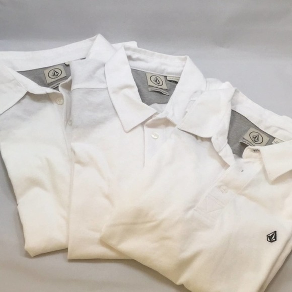NWT Volcom Men's White Polo shirt | Small | - Picture 5 of 8